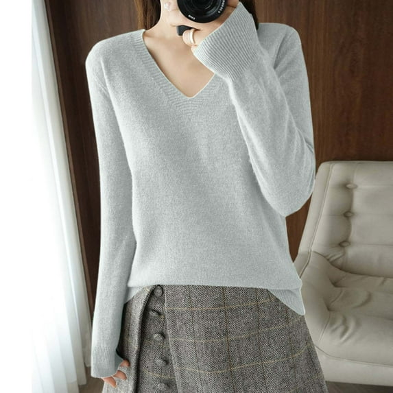 Women's Solid Color Long Sleeve Knitted Sweater Wool Pullover Top For Women plus Size Long Sleeve Shirts Workout Tops for Women plus Size Womens Camisole Tops plus Size Summer Dresses 4x Womens Pajama