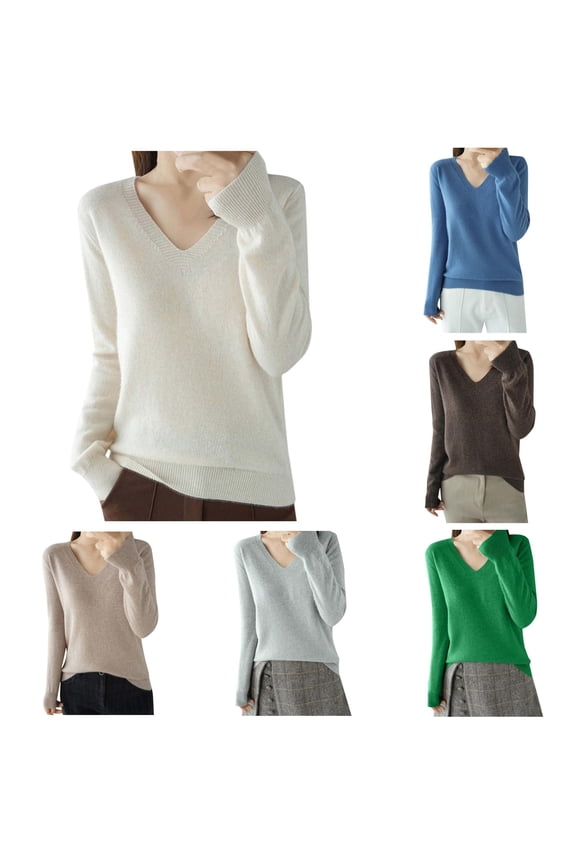Women's Solid Color Long Sleeve Knitted Sweater Wool Pullover Top for Women Ruffle Blouse for Women 1x Tops Dressy for Women