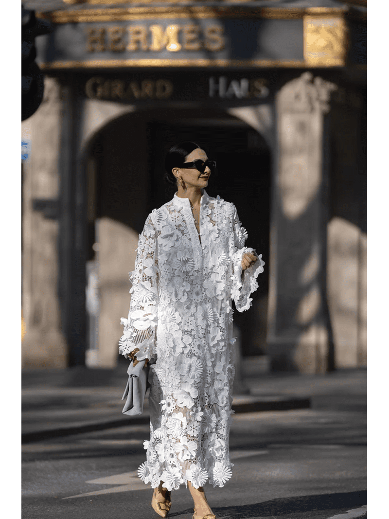 sheer floral applique dress Romantic Lilac 3D Floral Applique Sheer Tulle Mermaid Evening Dress with Scarf SS415