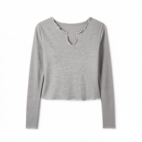 Women’s Solid Color Long Sleeve Sports Top for Everyday Casual Fitness Shaping T Shirt Women’s T Shirts Functional Activewear Spring Summer Wearable