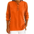 thumbnail image 1 of Women's Solid Color Long-Sleeved Openwork Round Neck Sweater Loose Knitted Pullover Sweater, 1 of 8