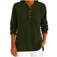 thumbnail image 1 of Women's Solid Color Long-Sleeved Openwork Round Neck Sweater Loose Knitted Pullover Sweater, 1 of 8