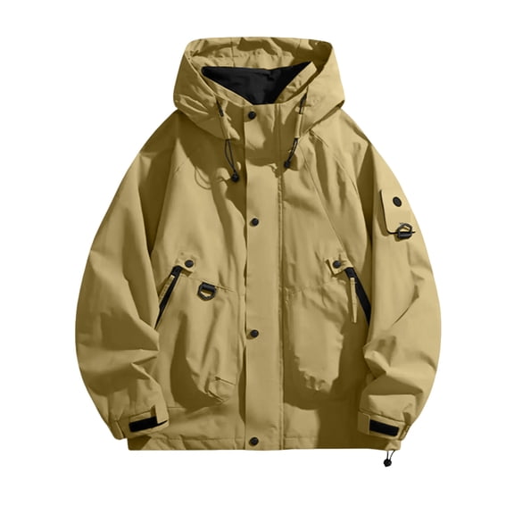 Women's Solid Color Long-sleeved Hooded Outdoor Windproof and Waterproof Thin Jacket Army Green XXL