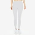 thumbnail image 1 of Women's Solid Color Low Waist Cotton Ankle Length Leggings, Slim Opaque Soft Yoga Pants for Women, Butt Lifting Breathable Daily Party Cropped Leggings White S, 1 of 5