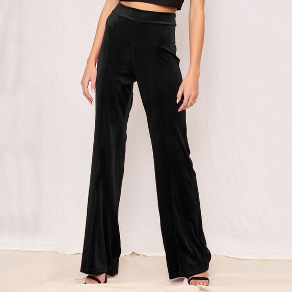 Women's Solid Color Mid Waist Pants Loose Straight Pocket Casual Trouser plus Pants plus Sizes Clothes for Women Woman Pants plus Trousers Pants for Women Pants Women Stretchy Women Dress Pants for
