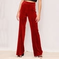 thumbnail image 1 of Women's Solid Color Mid Waist Pants Loose Straight Pocket Casual Trouser plus Pants plus Sizes Clothes for Women Woman Pants plus Trousers Pants for Women Pants Women Stretchy Women Dress Pants for, 1 of 8