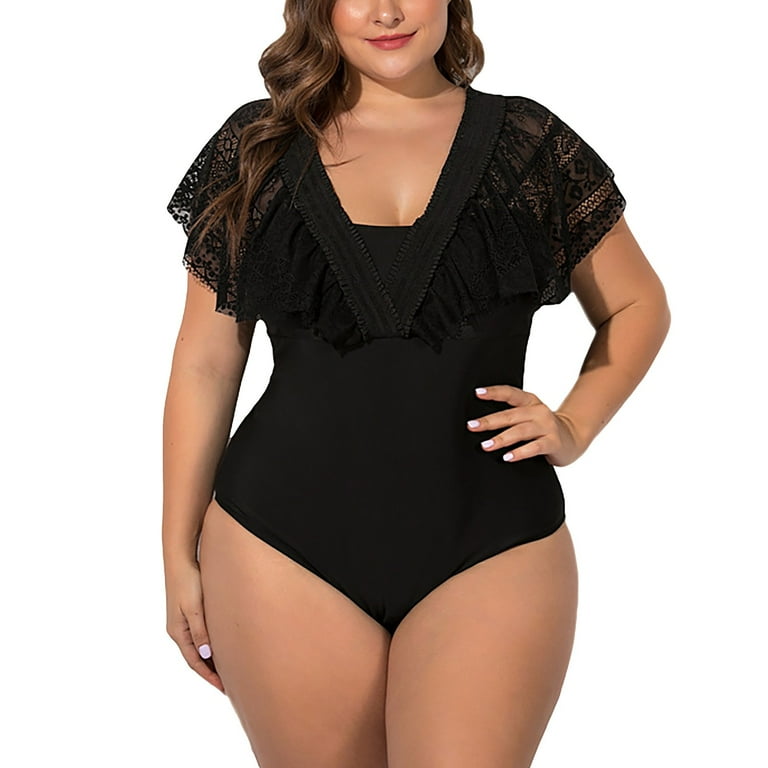 Women s Solid Color One Piece Tall Swimsuits for Women Long Torso plus Size plus Swimsuits for Women plus Size plus Size Swimsuit Cover Ups Pants