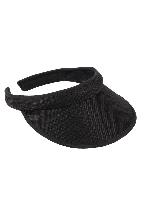 Women's Solid Color Open Top Baseball Sun Visor Hat, Crownless Brim Cap for Summer, for Sun Protection while Running, Hiking, Beach Vacation or Outdoor Gardening Black
