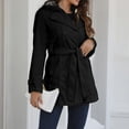 thumbnail image 1 of Women's Solid Color Outdoor Mountaineering Sports Hooded Casual Raincoat Mid Length Adjustable Waist Windbreaker Jacket Thin Womens Jacket plus Size Hooded Rain Jackets for Women Light Weight Rain, 1 of 7
