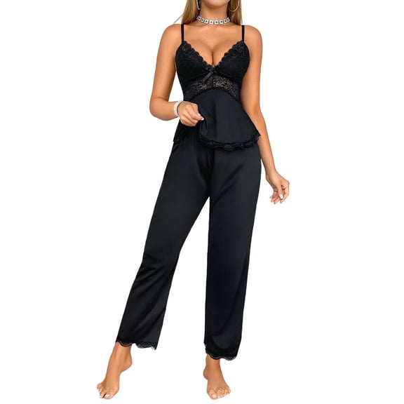 Women's Solid-Color Pajama Set For Home Wear Soft Fabric With Intimate Appeal Cozy Loungewear For Relaxing Evenings 2025 Trendy At-Home Comfort Outfit Combo