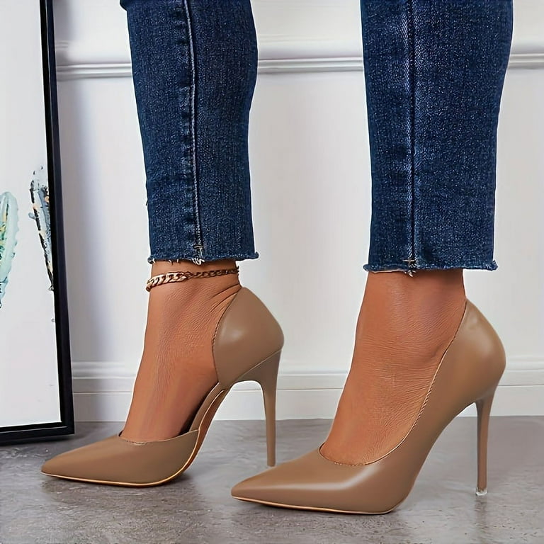 Women s Solid Color Platform Super High Heels Patent Leather Stiletto Heels Sexy Party Club Walmart