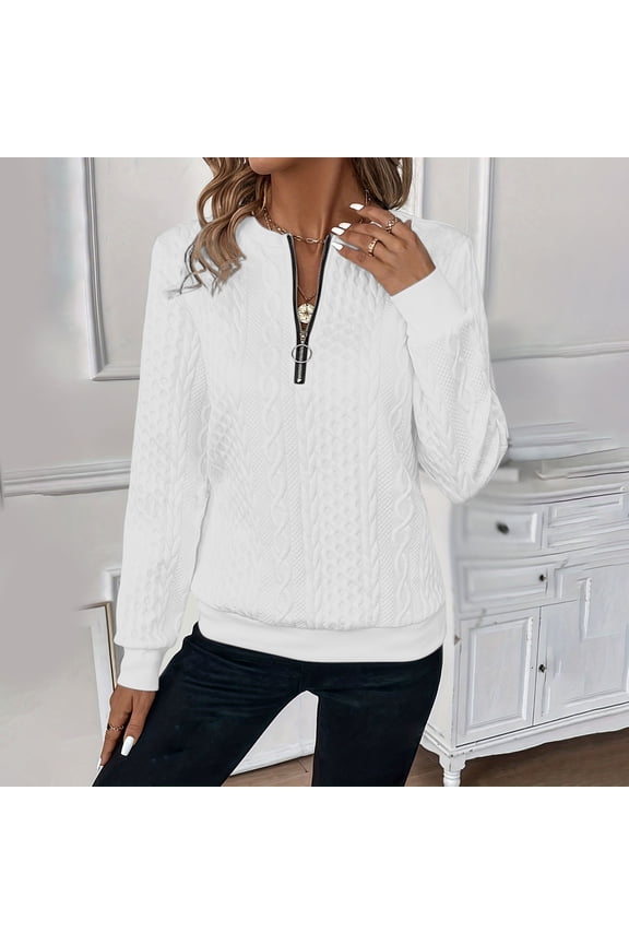 Women's Solid Color Pullover Hoodie Casual Half Zip Hoodie Oversized Women Dresses Elderly Baggy Sweatshirt Women Light Sweatshirts Women Sweater Women Graphic Sweatshirts Women Juniors Oversized