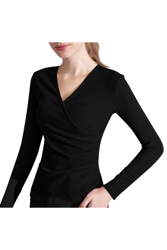 Women's Solid Color Ribbed Mid Sleeve T-Shirt Waist Defining Detail Fitted Base Layer Top 3/4 Sleeve Crewneck Casual Fall Everyday Stretch Knit Tee