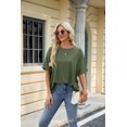 thumbnail image 1 of New Women's Solid Color Round Neck Loose Short-Sleeved T-Shirt Top, 1 of 3