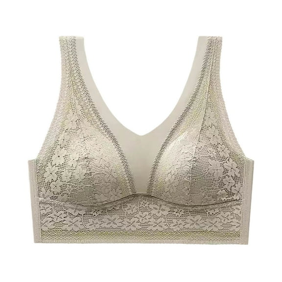 Women's Solid Color Seamless Bralettes, Soft Push up V Shaped Bralettes, Casual Comfortable Everyday Lingerie