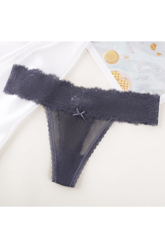 Women's Solid Color Seamless Comfortable Breathable Lace Triangle Briefs Ruffle Undies for Women Satin French Knickers for Women Woman Underwear Full Waist Trainer for Women Pads Underwear for Women