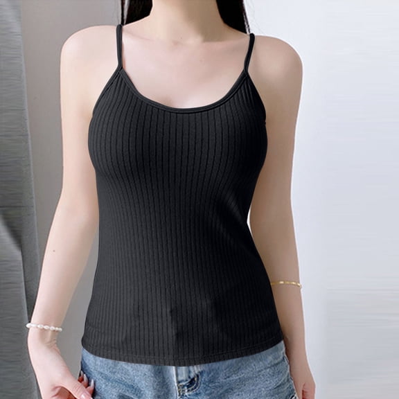 Women's Solid Color Seamless Thermal Underwear Sleeveless Top for Cold Weather