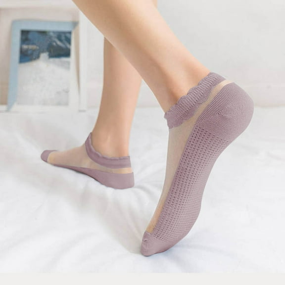 Women's Solid Color Shallow Mouth Socks Ventilate Sweat Absorbing Socks Ladies Comfy Soft Cute Moisture-Wicking Cotton Adult Breathable Low Cut Gym Sports Socks