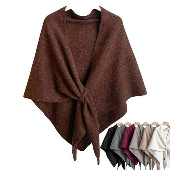 Women's Solid Color Shawl Pashmina Shawl Wraps Feel Blanket Scarves Fashion Scarf for Women Gifts(Coffee)
