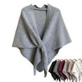 thumbnail image 1 of Women's Solid Color Shawl Pashmina Shawl Wraps Feel Blanket Scarves Fashion Scarf for Women Gifts(Gray), 1 of 5