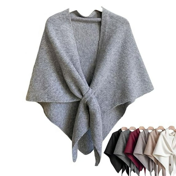 Women's Solid Color Shawl Pashmina Shawl Wraps Feel Blanket Scarves Fashion Scarf for Women Gifts(Gray)