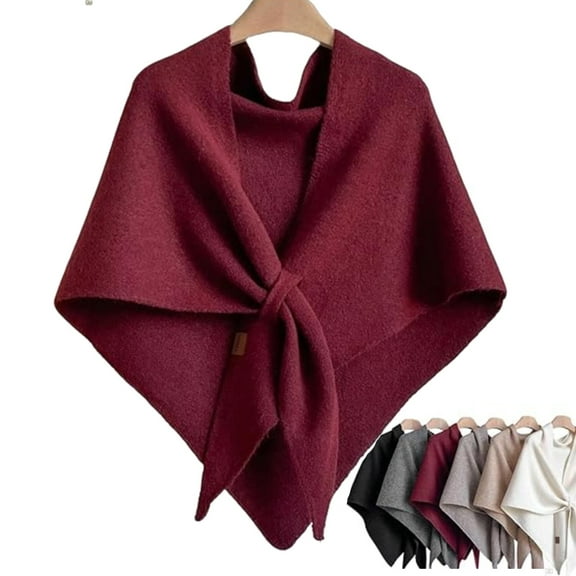 Women's Solid Color Shawl Pashmina Shawl Wraps Feel Blanket Scarves Fashion Scarf for Women Gifts(Wine)