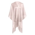 thumbnail image 1 of Women's Solid Color Shawl Wrap Versatile Pashmina Scarf for Evening Dresses Elegant Soft Lightweight Shoulder Cover Up Stole Pink, 1 of 2