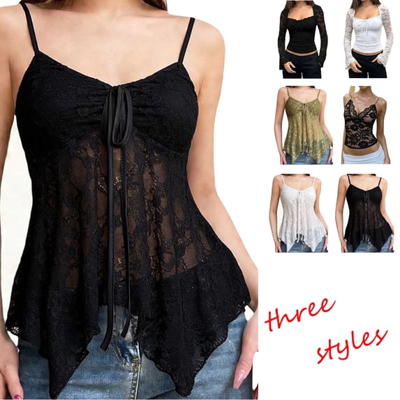 Women's Solid Color Sleeveless Lace Trim Top Comfortable Soft Casual Wear