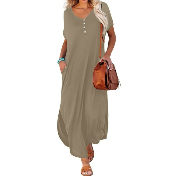 DailyTrove Women's Solid Color Sleeveless Maxi Dress, Casual Lounge & Cultural Event Wear, Soft Cotton Blend, Relaxed Fit, Plus Size Friendly