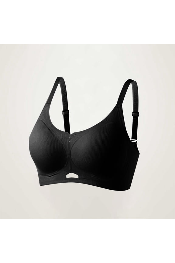 Women's Solid Color Sling Seamless Bra With Removable Pads Everyday Bras