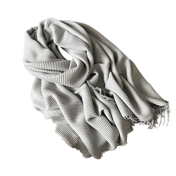 Women's Solid Color Soft Skin Friendly Scarf with Pleated Scarf Warm Winter Scarf Unisex Men Women Scarf for Women Fall Winter Scarves Warm Large Pashmina Lightweight Shawls and Wraps
