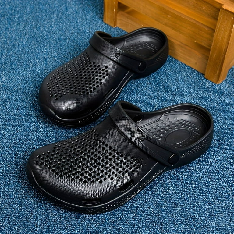 Women s Solid Color Soft Sole Platform EVA Clogs Closed Toe Home Garden Clogs Breathable Backless Beach Shoes