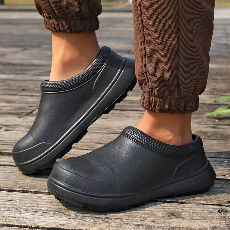 Women s Solid Color Soft Sole Platform EVA Clogs Closed Toe Home Garden Clogs Breathable Backless Beach Shoes