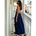 thumbnail image 1 of Women's Solid Color Spaghetti Strap Backless Sleeveless Summer Fashion Dress, 1 of 8