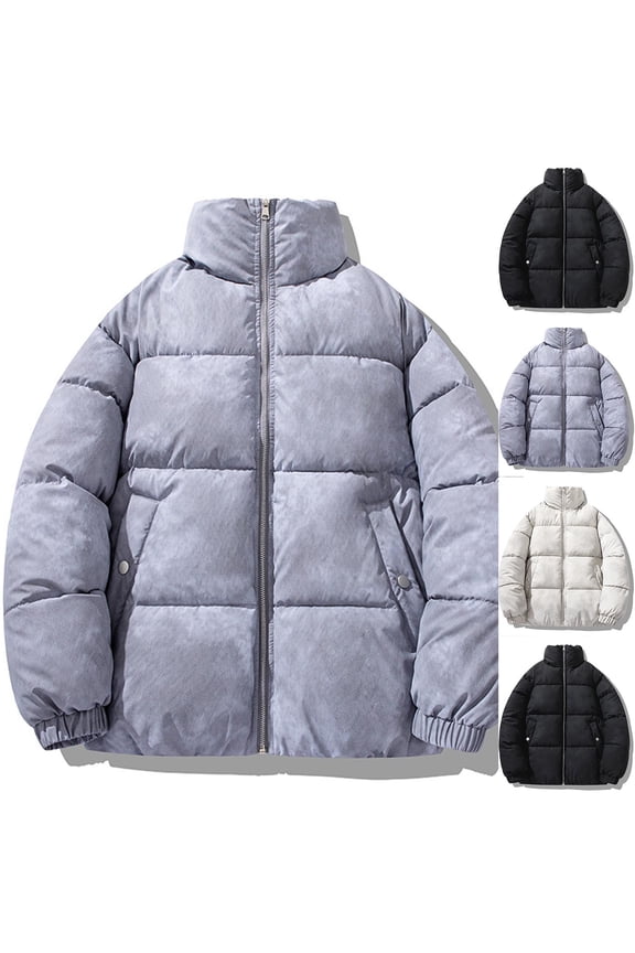 Women's Solid Color Stand Up Collar Parka Jacket Coat Casual Winter Outerwear Long Sleeve Hoodless Zippered Pockets for Daily Travel Streetwear Fashion Essential Gift for Women