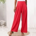 thumbnail image 1 of Women's Solid Color Stretchy Wide Leg Long Palazzo Pants Straight Leg Corduroy Pants Womens Sweatpants Women Pockets Petite Pants for Women Work Casual Womens Cargo Pants Pants Women Casual Work, 1 of 6