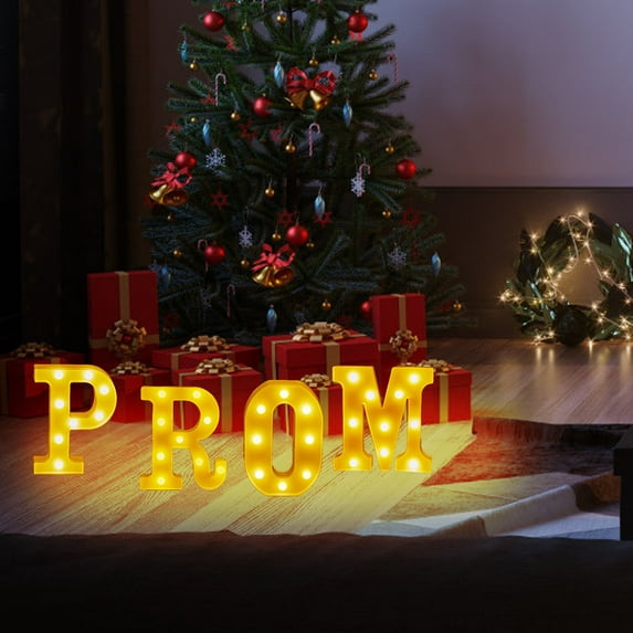 DRAFIDEEP 4Pcs Letter Modeling LED Letter Lights 15.8X14X2.8in for Party Atmosphere Enhancement