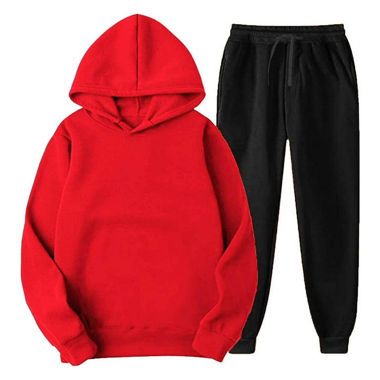 All red jogging suit sales