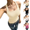 thumbnail image 1 of Women's Solid Color Tank Top with Built In Chest Bra, 1 of 7