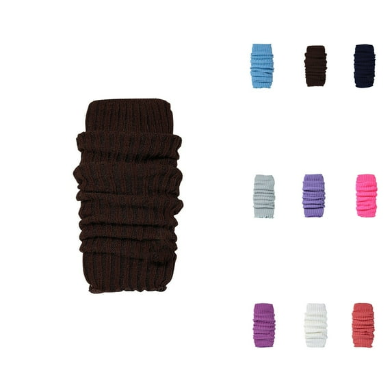 Women's Solid Color Thick Wool Knit Leg Warmers Ã¢ÂÂ Fluorescent Party Foot Warmers, Japanese Style Ribbed Loose Socks for Girls Women School