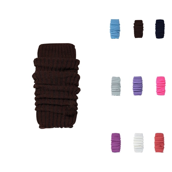 Women's Solid Color Thick Wool Knit Leg Warmers Ã¢ÂÂ Fluorescent Party Foot Warmers, Japanese Style Ribbed Loose Socks for Girls Women School