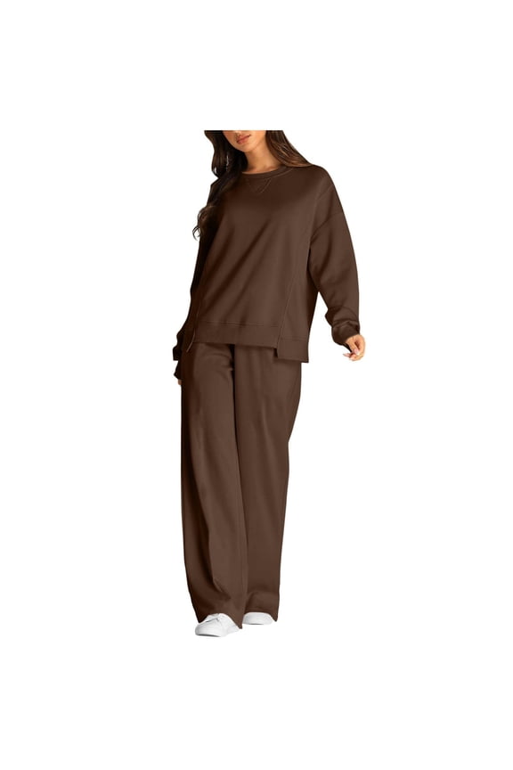 Women's Solid Color Tight Waist Pocket Long Sleeve Suit Pants Interview Outfit Trouser Suit Pullover Dress Outfit Casual plus Size Pant Suit Dressy Pant Suits for A Wedding Petite Size Maternity