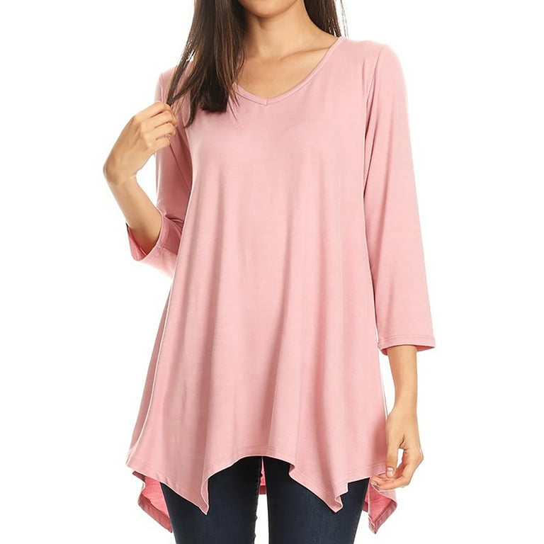 Women's Solid Color Tunic Top