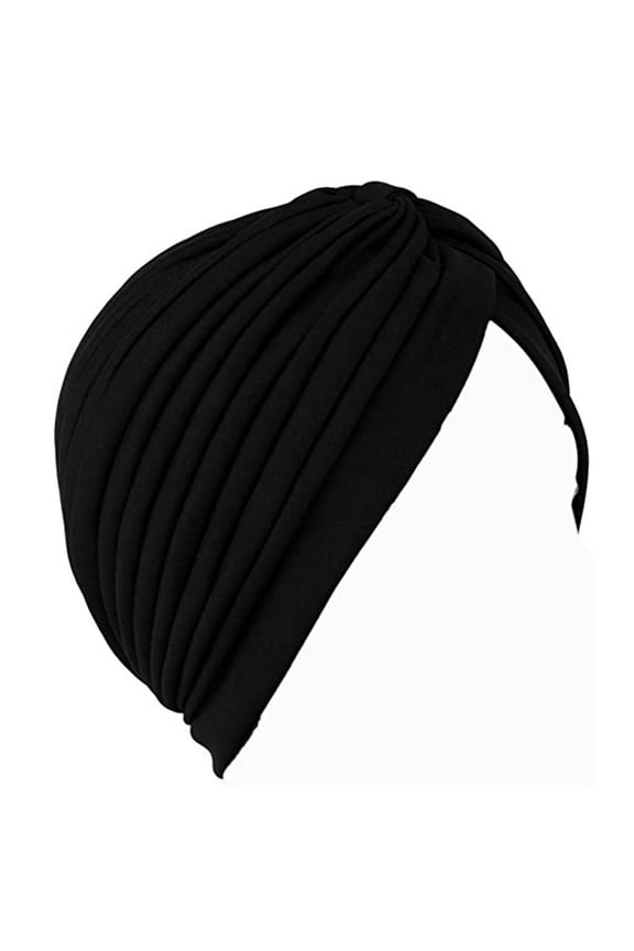 Women's Solid Color Turban Hat, Classic Wide Style Head Wrap for Casual Daily Wear, Quick Hairstyle Solution, and Fashion Accessory, Stretchy and Comfortable A