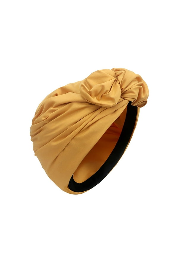 Women's Solid Color Turban Head Wrap, Stretchy Elastic Headscarf for Fashion and Daily Use, Lightweight Hair Cover for Travel, Special Occasions, and Gift Giving, Adjustable Headwear for Women - A