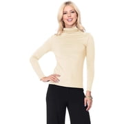 Women's Solid Color Turtleneck Sweater - Basic and Versatile