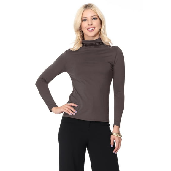 Women's Solid Color Turtleneck Sweater - Basic and Versatile
