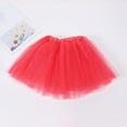 thumbnail image 1 of Women's Solid Color Tutu Skirt, 5 Layered Tulle Performance Skirt, Elastic Waist Dance Skirt, Costume Party Skirt, Ballet Skirt, Festival Running Skirt Watermelon Red A, 1 of 3