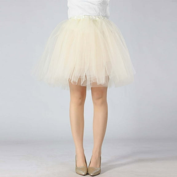 Women's Solid Color Tutu Skirt Party Performance Skirt Casual Beach School Dance Skirt Spring Summer Basic A Line Skirt Girls Sequin Skirt Long Denim Skirt Skirt And Top Set for Women Poodle Skirt