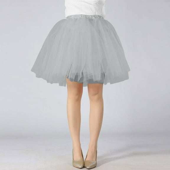 Women's Solid Color Tutu Skirt Party Performance Skirt Casual Beach School Dance Skirt Spring Summer Basic A Line Skirt Girls Sequin Skirt Long Denim Skirt Skirt And Top Set for Women Poodle Skirt